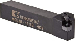 Kennametal - MCLN, Left Hand Cut, 5° Lead Angle, 3/4" Shank Height x 3/4" Shank Width, Negative Rake Indexable Turning Toolholder - 4-1/2" OAL, CN..32. Insert Compatibility, Series Kenloc - Americas Industrial Supply
