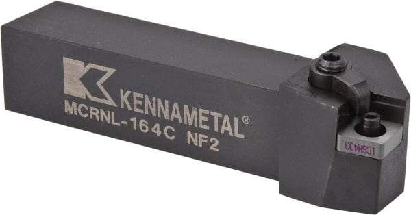 Kennametal - MCRN, Left Hand Cut, 15° Lead Angle, 1" Shank Height x 1" Shank Width, Negative Rake Indexable Turning Toolholder - 5" OAL, CN..43. Insert Compatibility, Series Kenloc - Americas Industrial Supply