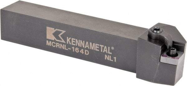 Kennametal - MCRN, Left Hand Cut, 15° Lead Angle, 1" Shank Height x 1" Shank Width, Negative Rake Indexable Turning Toolholder - 6" OAL, CN..43. Insert Compatibility, Series Kenloc - Americas Industrial Supply
