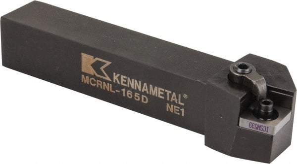 Kennametal - MCRN, Left Hand Cut, 15° Lead Angle, 1" Shank Height x 1" Shank Width, Negative Rake Indexable Turning Toolholder - 6" OAL, CN..54. Insert Compatibility, Series Kenloc - Americas Industrial Supply
