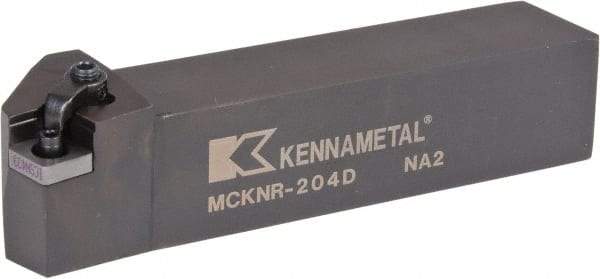 Kennametal - MCKN, Right Hand Cut, 15° Lead Angle, 1-1/4" Shank Height x 1-1/4" Shank Width, Negative Rake Indexable Turning Toolholder - 6" OAL, CN..43. Insert Compatibility, Series Kenloc - Americas Industrial Supply