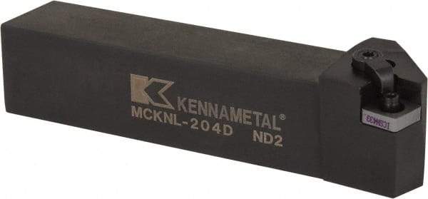 Kennametal - MCKN, Left Hand Cut, 15° Lead Angle, 1-1/4" Shank Height x 1-1/4" Shank Width, Negative Rake Indexable Turning Toolholder - 6" OAL, CN..43. Insert Compatibility, Series Kenloc - Americas Industrial Supply