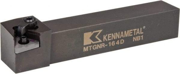 Kennametal - MTGN, Right Hand Cut, 0° Lead Angle, 1" Shank Height x 1" Shank Width, Negative Rake Indexable Turning Toolholder - 6" OAL, TN..43. Insert Compatibility, Series Kenloc - Americas Industrial Supply