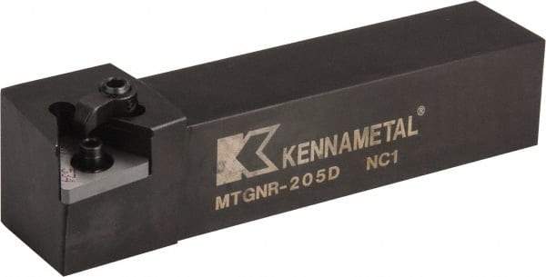 Kennametal - MTGN, Right Hand Cut, 0° Lead Angle, 1-1/4" Shank Height x 1-1/4" Shank Width, Negative Rake Indexable Turning Toolholder - 6" OAL, TN..54. Insert Compatibility, Series Kenloc - Americas Industrial Supply