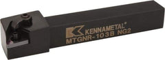 Kennametal - MTGN, Right Hand Cut, 0° Lead Angle, 5/8" Shank Height x 5/8" Shank Width, Negative Rake Indexable Turning Toolholder - 4-1/2" OAL, TN..33. Insert Compatibility, Series Kenloc - Americas Industrial Supply