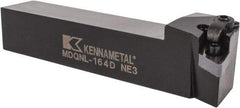 Kennametal - MDQN, Left Hand Cut, 27.5° Lead Angle, 1" Shank Height x 1" Shank Width, Negative Rake Indexable Turning Toolholder - 6" OAL, DN..43. Insert Compatibility, Series Kenloc - Americas Industrial Supply