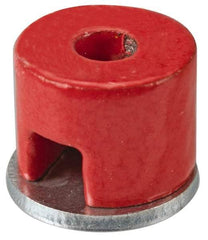 Eclipse - 1/2" Diam, 11/64" Hole Diam, 0.7 kg Max Pull Force Alnico Button Magnet - 3/8" High, 9/32" Gap Width, Grade 5 Alnico - Americas Industrial Supply