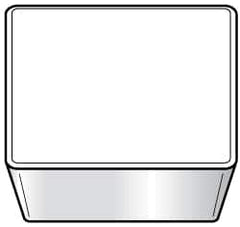 Kennametal - SPG322 T0420 Grade KY1615 Ceramic Turning Insert - Uncoated, 90° Square, 3/8" Inscr Circle, 1/8" Thick, 1/32" Corner Radius - Americas Industrial Supply
