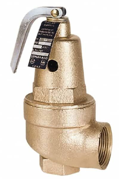 Conbraco - 1-1/4" Inlet, 1-1/4" Outlet, ASME Safety Relief Valve - 30 Max psi, 2,316,000 BTUs - Americas Industrial Supply