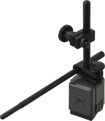 TESA Brown & Sharpe - 1-1/4" Long x 1-1/4" Wide x 1-3/4" High Magnetic Indicator Base with Holders - 4-1/2" Rod Length, Post Arm (Fixed Upright) - Americas Industrial Supply