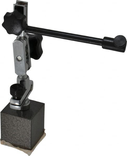 Value Collection - 50 Lb Magnetic Force, Fine Adjustment Indicator Positioner & Holder with Base - Post & Rod, Rectangular Base - Americas Industrial Supply