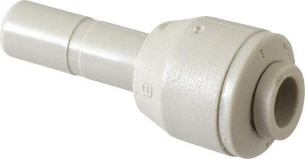 Parker - 1/4" Outside Diam, Acetal Push-to-Connect Tube Plug-In Reducer - 300 Max psi, 5/16" Stem Diam, Tan - Americas Industrial Supply