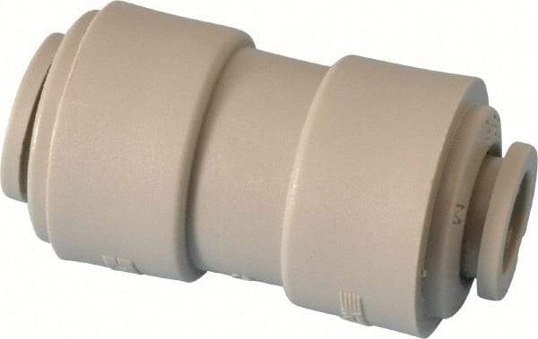 Parker - 1/2 x 3/8" Outside Diam, Acetal Push-to-Connect Tube Union - 250 Max psi, Tan - Americas Industrial Supply