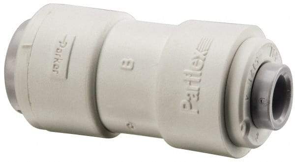 Parker - 3/8 x 1/4" Outside Diam, Polypropylene Push-to-Connect Tube Union - 150 Max psi, Tan - Americas Industrial Supply