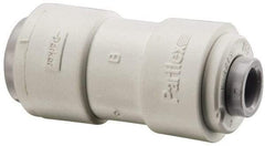 Parker - 3/8 x 1/4" Outside Diam, Polypropylene Push-to-Connect Tube Union - 150 Max psi, Tan - Americas Industrial Supply