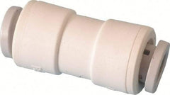 Parker - 3/8" Outside Diam, Polypropylene Push-to-Connect Tube Union - 150 Max psi, Tan - Americas Industrial Supply