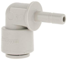 Parker - 3/8" Outside Diam, Acetal Push-to-Connect Tube Plug-In Elbow - 300 Max psi, 1/4" Stem Diam, Tan - Americas Industrial Supply