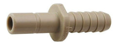 Parker - 3/8" Outside Diam, Kynar Push-to-Connect Tube Tube-to-Barb Connector - 300 Max psi, 3/8" Stem Diam, Tan - Americas Industrial Supply