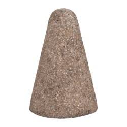 Norton - Type 17R, 2" Max Diam, 3" Head Thickness, 20 Grit Round Tip Cone - Zirconia Alumina, Very Coarse Grade, 5/8-11 Shank Thread - Americas Industrial Supply