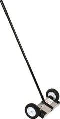 Mag-Mate - 12" Long Push Magnetic Sweeper with Wheels - 5" Wide x 5" High x 48" Long, 6" Wheel Diam, 2" Clearance - Americas Industrial Supply