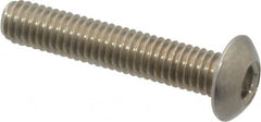 Value Collection - M3x0.50 Metric Coarse Hex Socket Drive, Button Screw - Grade 18-8 & Austenitic A2 Stainless Steel, Uncoated, Fully Threaded, 16mm Length Under Head - Americas Industrial Supply