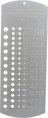 PEC Tools - #60 Wire to #1 Wire Hole Size Drill Gage - 60 Holes - Americas Industrial Supply