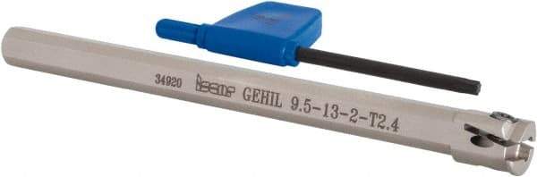 Iscar - GEHI, Internal, Left Hand, 0.094" Max Depth of Cut, 0.075 to 0.095" Groove Width, Indexable Grooving Tool Holder - GEMI.., GEPI.. Insert Compatibility, 3/8" Shank Width, 5" OAL, Through Coolant - Americas Industrial Supply