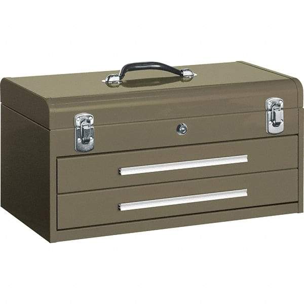 Kennedy - 2 Drawer Tool Box - 20-1/8" Wide x 8-5/8" Deep x 9-3/4" High, Steel, Brown - Americas Industrial Supply