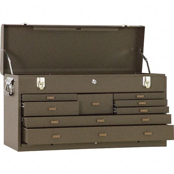 Kennedy - 8 Drawer Machinist's Tool Chest - 26-3/4" Wide x 8-1/2" Deep x 13-5/8" High, Black - Americas Industrial Supply