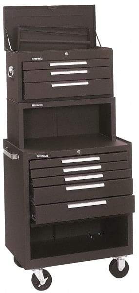 Kennedy - 5 Drawer, 3 Piece, Brown Steel Tool Storage System - 20 Inches Deep x 35 Inches High x 29 Inches Wide - Americas Industrial Supply