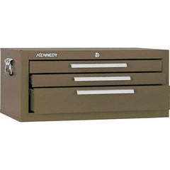 Kennedy - 3 Drawer Brown Drawer Chest Base - 26-5/8" Wide x 11-3/4" High x 12-1/2" Deep, Use with Models 263, 266, 360 Chests & 27", 29", 34" Roller Cabs - Americas Industrial Supply
