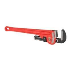 Ridgid - 18" Cast Iron Straight Pipe Wrench - 2-1/2" Pipe Capacity - Americas Industrial Supply