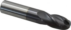 Atrax - 3/4" Diam, 1-1/2" LOC, 4 Flute Solid Carbide Ball End Mill - AlTiN Finish, Single End, 4" OAL, 3/4" Shank Diam - Americas Industrial Supply