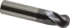 Atrax - 5/8" Diam, 3/4" LOC, 4 Flute Solid Carbide Ball End Mill - AlTiN Finish, Single End, 3" OAL, 5/8" Shank Diam - Americas Industrial Supply