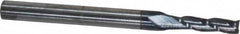 Atrax - 3/32", 3/8" LOC, 1/8" Shank Diam, 1-1/2" OAL, 3 Flute, Solid Carbide Square End Mill - Single End, AlTiN Finish, Spiral Flute, 30° Helix, Centercutting, Right Hand Cut - Americas Industrial Supply