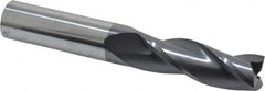 Atrax - 3/4", 2-1/4" LOC, 3/4" Shank Diam, 5" OAL, 3 Flute, Solid Carbide Square End Mill - Single End, AlTiN Finish, Spiral Flute, 30° Helix, Centercutting, Right Hand Cut - Americas Industrial Supply