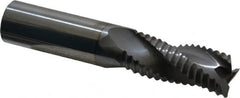 Niagara Cutter - 3/4" Diam, Coarse Pitch, 1-5/8" LOC, 3 Flute Solid Carbide Corner Chamfer Roughing End Mill - TiCN Finish, 4" OAL, 3/4" Shank Diam, Single End, Centercutting, 30° Helix - Americas Industrial Supply
