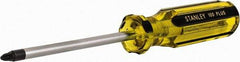 Stanley - #2, 8-1/4" OAL, Standard Phillips Screwdriver - 4" Blade Length, Round Shank, Acetate Handle - Americas Industrial Supply