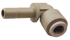 Parker - 3/8" Outside Diam, Kynar Push-to-Connect Plug In Elbow - 300 Max psi, Tan - Americas Industrial Supply