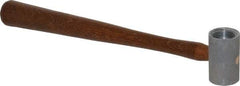 Made in USA - 3/4 Lb Head 1-1/4" Face Plastic Split Head Hammer without Faces - Wood Handle - Americas Industrial Supply