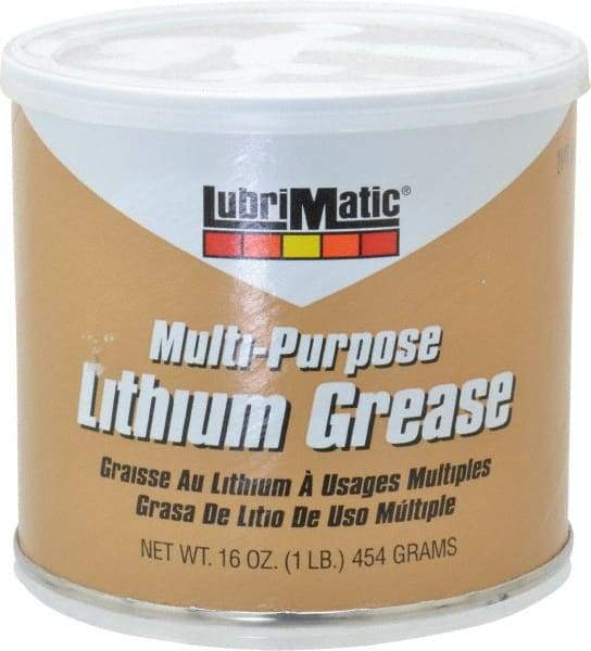 LubriMatic - 16 oz Can Lithium General Purpose Grease - Black, 275°F Max Temp, NLGIG 2, - Americas Industrial Supply