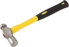 Value Collection - 1-1/2 Lb Head Forged Steel Ball Pein Hammer - Fiberglass Handle, 14-1/2" OAL, Fiberglass with Cushion Grip - Americas Industrial Supply