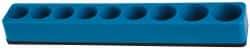Value Collection - 9 Piece Capacity Magnetic Deep & Shallow Socket Holder - 1/2" Drive, Blue - Americas Industrial Supply