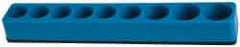 Value Collection - 9 Piece Capacity Magnetic Deep & Shallow Socket Holder - 1/2" Drive, Blue - Americas Industrial Supply