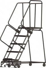 Ballymore - 83" 5 Step Ladder - 450 Lb Capacity, 50" Platform Height, 24" Base Width x 49" Depth, Expanded Metal Tread - Americas Industrial Supply