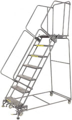 Ballymore - 103" 7 Step Ladder - 450 Lb Capacity, 70" Platform Height, 30" Base Width x 62" Depth, Expanded Metal Tread - Americas Industrial Supply