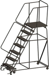 Ballymore - 103" 7 Step Ladder - 450 Lb Capacity, 70" Platform Height, 24" Base Width x 69" Depth, Heavy-Duty Serrated Grating - Americas Industrial Supply