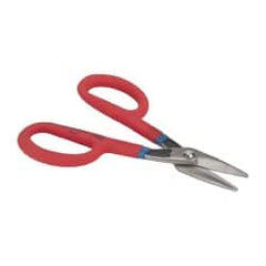 Wiss - 2-1/4" Length of Cut, Straight Pattern Tinner's Snip - 10-1/4" OAL, Cushion Grip Handle, 23 AWG Steel Capacity - Americas Industrial Supply