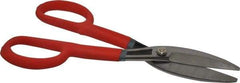 Wiss - 4" Length of Cut, Straight Pattern Tinner's Snip - 14-1/2" OAL, Cushion Grip Handle, 18 AWG Steel Capacity - Americas Industrial Supply