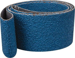 Norton - 2" Wide x 72" OAL, 40 Grit, Zirconia Alumina Abrasive Belt - Zirconia Alumina, Coarse, Coated, Y Weighted Cloth Backing, Dry, Series R821 - Americas Industrial Supply